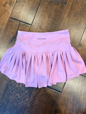 Goldhinge Lavender Pleated Skater Skirt